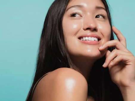 woman's face with nice glowing skin from using IPL at Rumi in Chino California